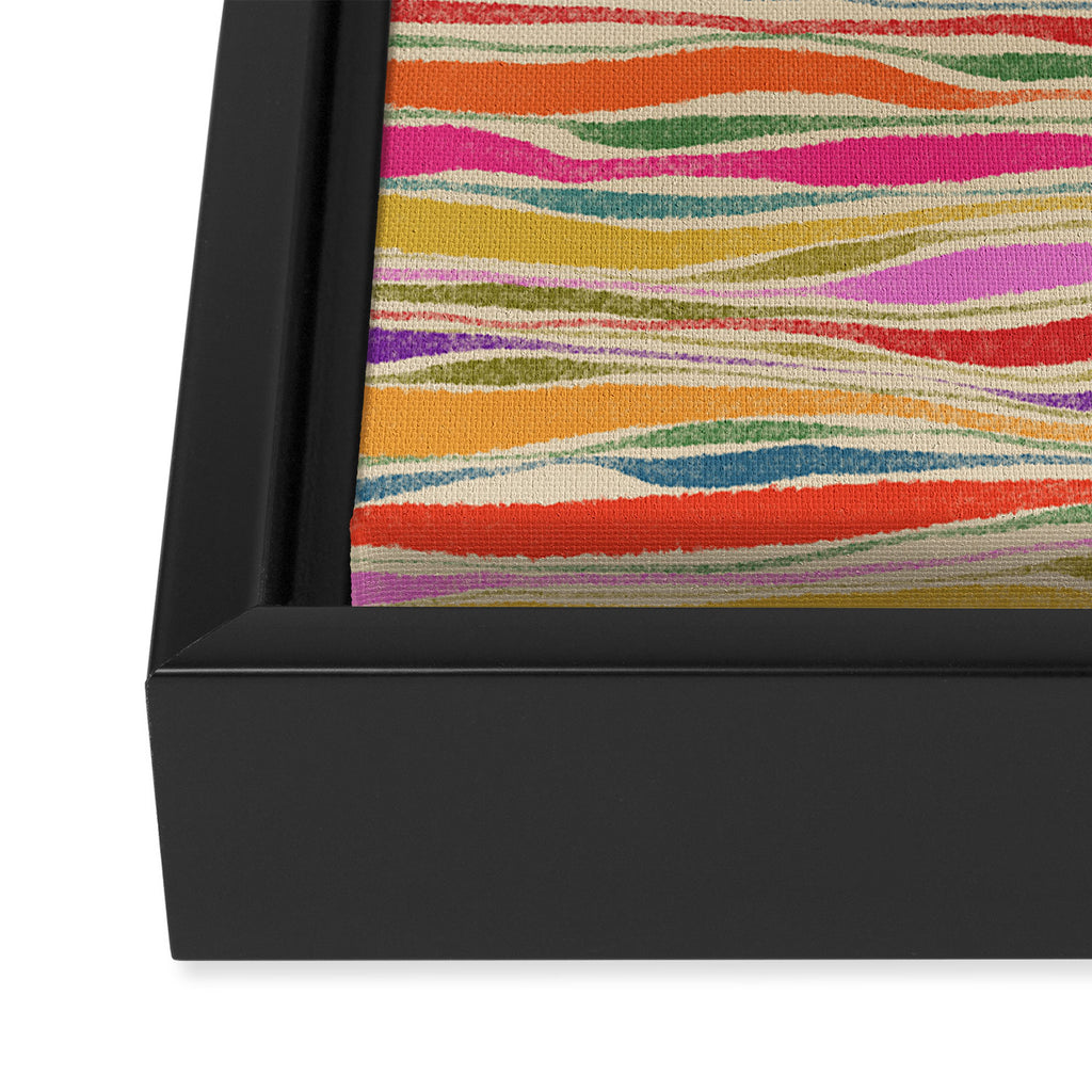 Irregular Lines / Summer Palette Framed Canvas Print Gallery Image 3