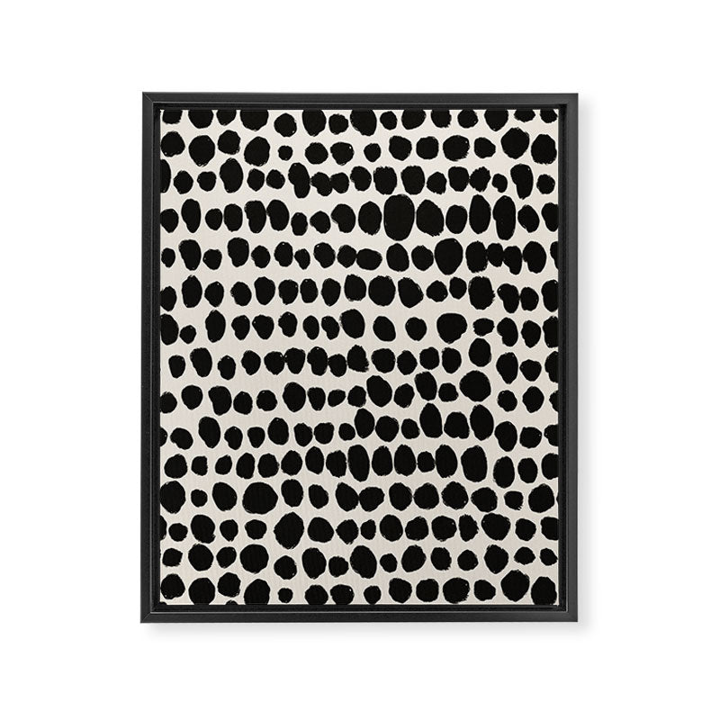 Irregular Polka Dot Pattern #1 Framed Canvas Print Gallery Image 8