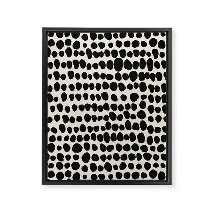 Irregular Polka Dot Pattern #1 Framed Canvas Print Gallery Image 1