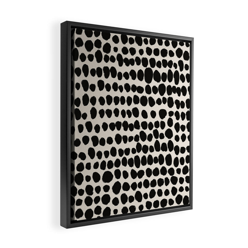 Irregular Polka Dot Pattern #1 Framed Canvas Print Gallery Image 2