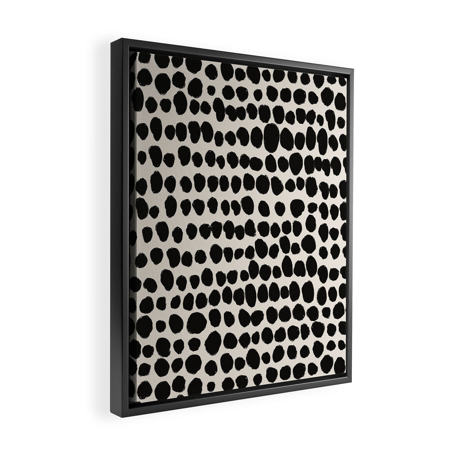 Irregular Polka Dot Pattern #1 Framed Canvas Print Gallery Image 2