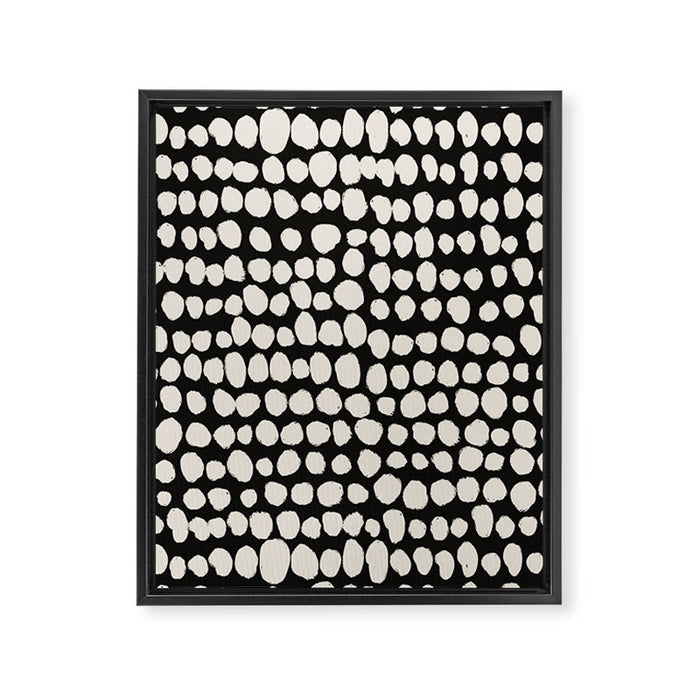 Irregular Polka Dot Pattern #2 Framed Canvas Print Gallery Image 1