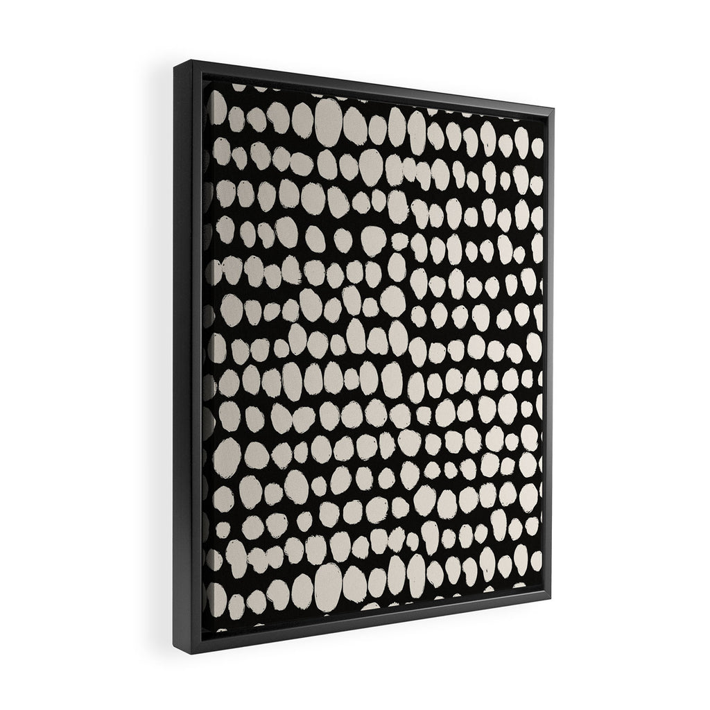 Irregular Polka Dot Pattern #2 Framed Canvas Print Gallery Image 2