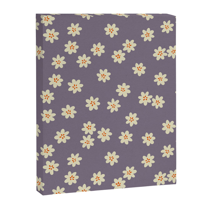 Tiny Flowers / Lavender & Orange Canvas Print Gallery Image 1