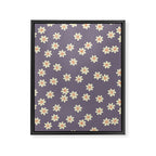 Tiny Flowers / Lavender & Orange Framed Canvas Print Gallery Image 6
