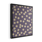 Tiny Flowers / Lavender & Orange Framed Canvas Print Gallery Image 2