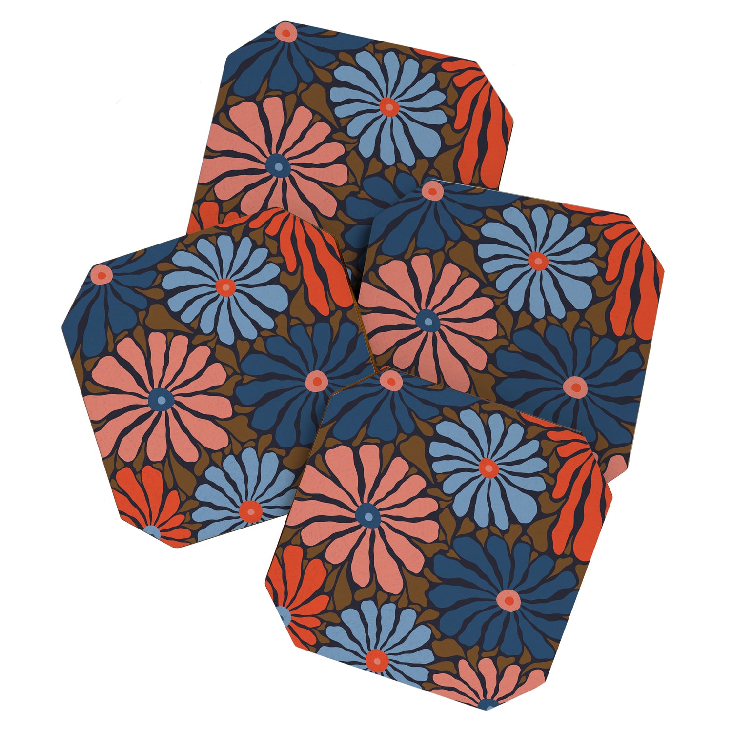 Lazy Florals #4 Coaster Gallery Image 1