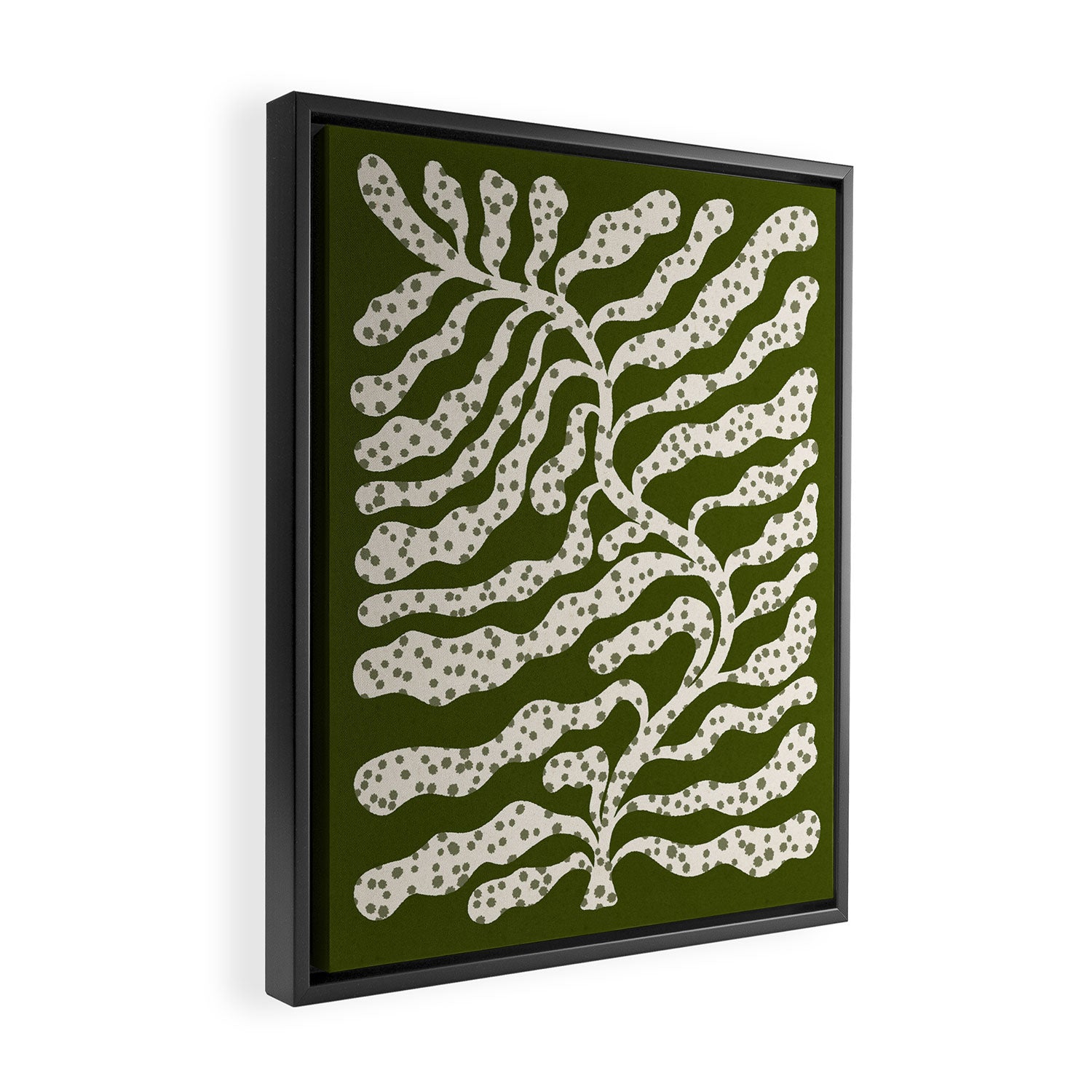 Leafy Plant #1 Framed Canvas Print Gallery Image 2