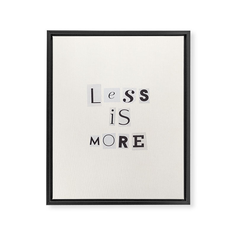 Less is more / Daily Reminder #2 Framed Canvas Print Gallery Image 6