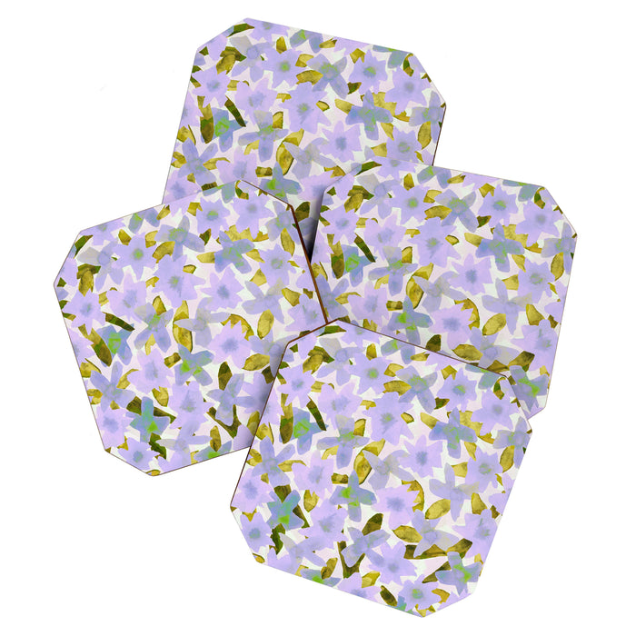Lilac Watercolor Garden Coaster Gallery Image 1