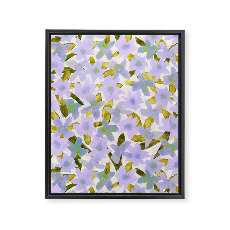 Lilac Watercolor Garden Framed Canvas Print Gallery Image 6