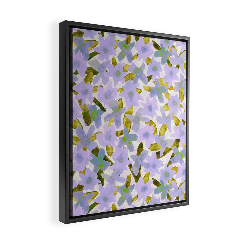 Lilac Watercolor Garden Framed Canvas Print Gallery Image 2