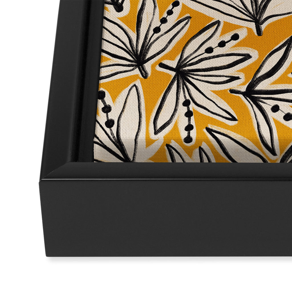 Lily Flower Pattern #2 Framed Canvas Print Gallery Image 3