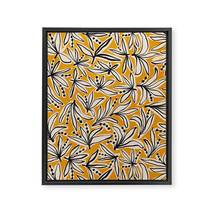 Lily Flower Pattern #2 Framed Canvas Print Gallery Image 1