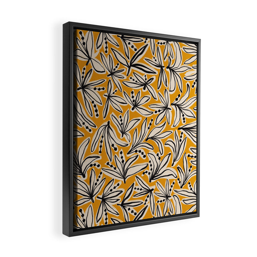 Lily Flower Pattern #2 Framed Canvas Print Gallery Image 2