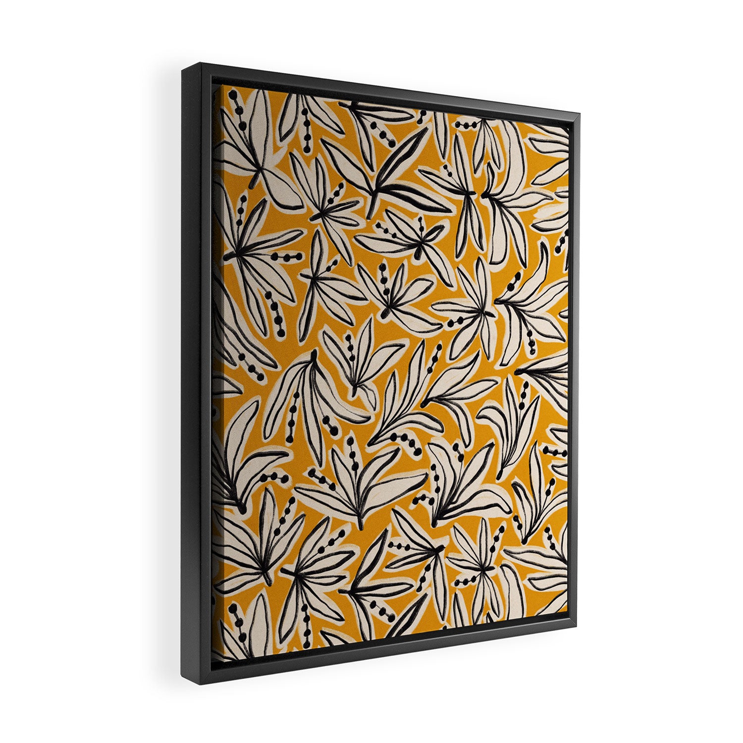 Lily Flower Pattern #2 Framed Canvas Print Gallery Image 2