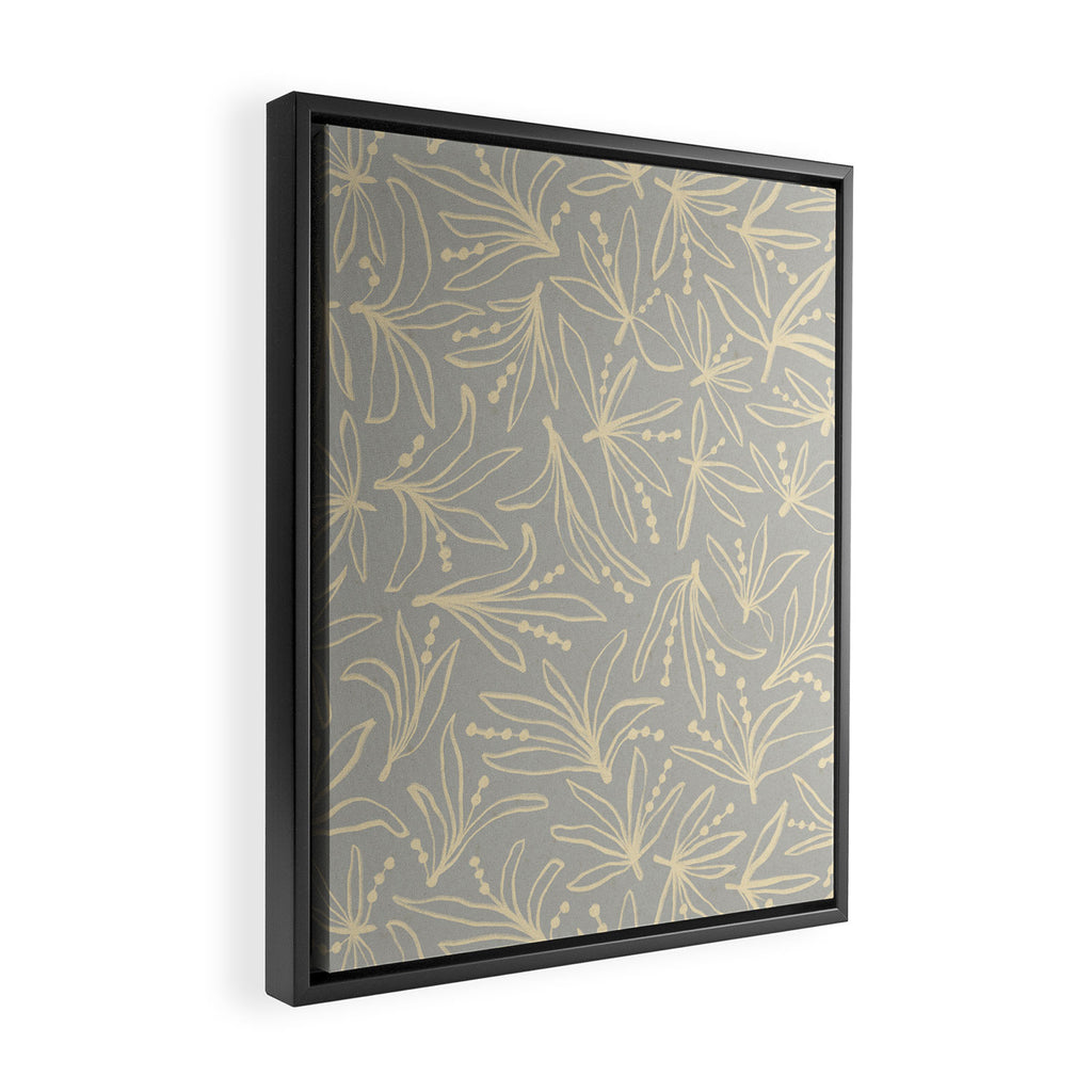 Lily Flower Pattern #3 Framed Canvas Print Gallery Image 2
