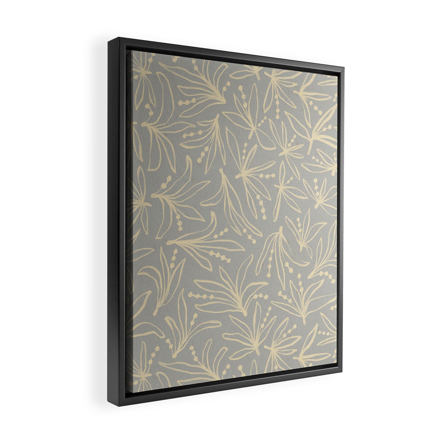 Lily Flower Pattern #3 Framed Canvas Print Gallery Image 2