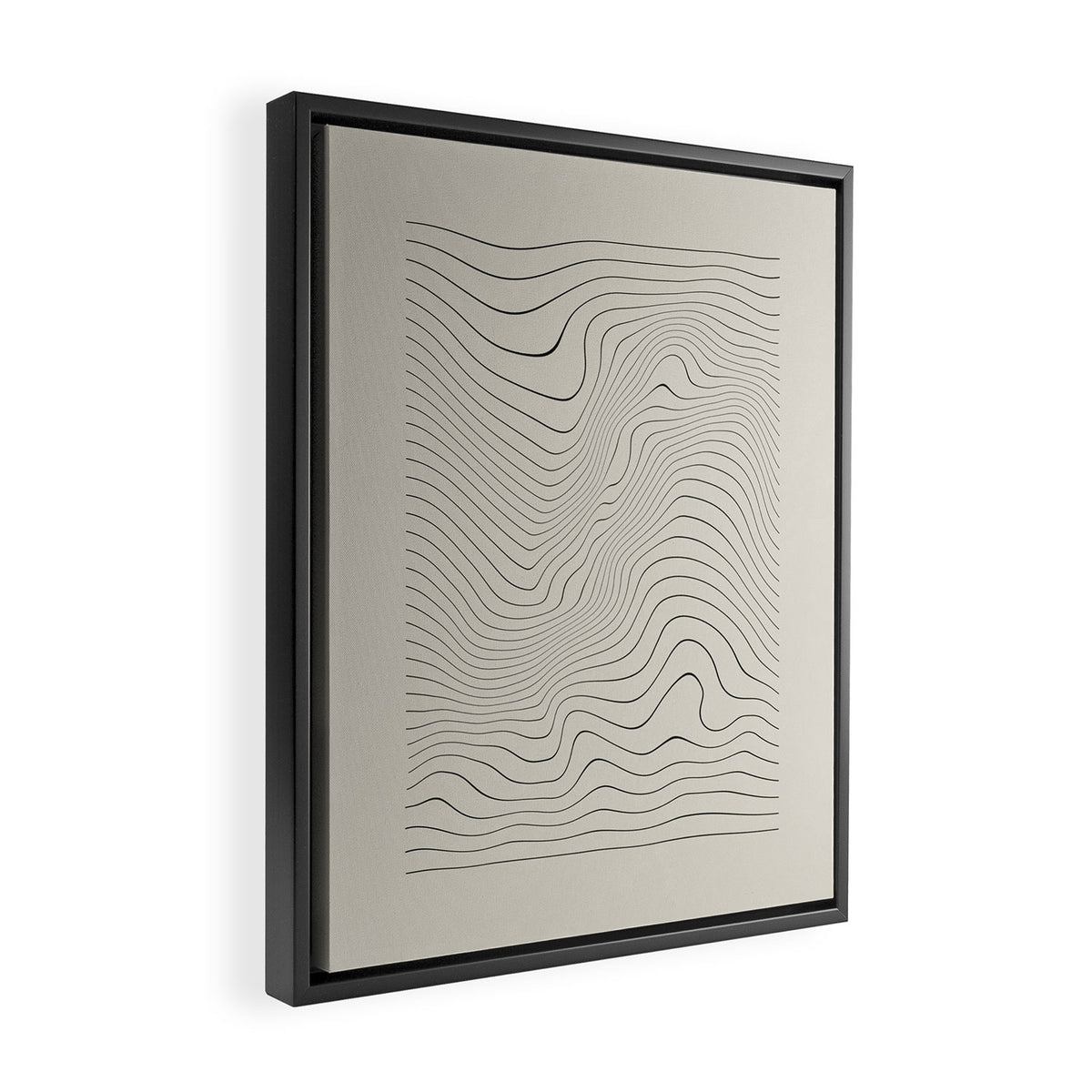 Line Distortion #3 Framed Canvas Print Gallery Image 2