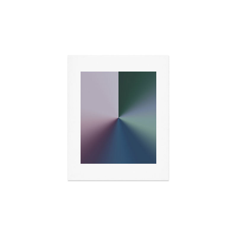Line Gradient / Papa Green & French Grey Art Print Gallery Image 1