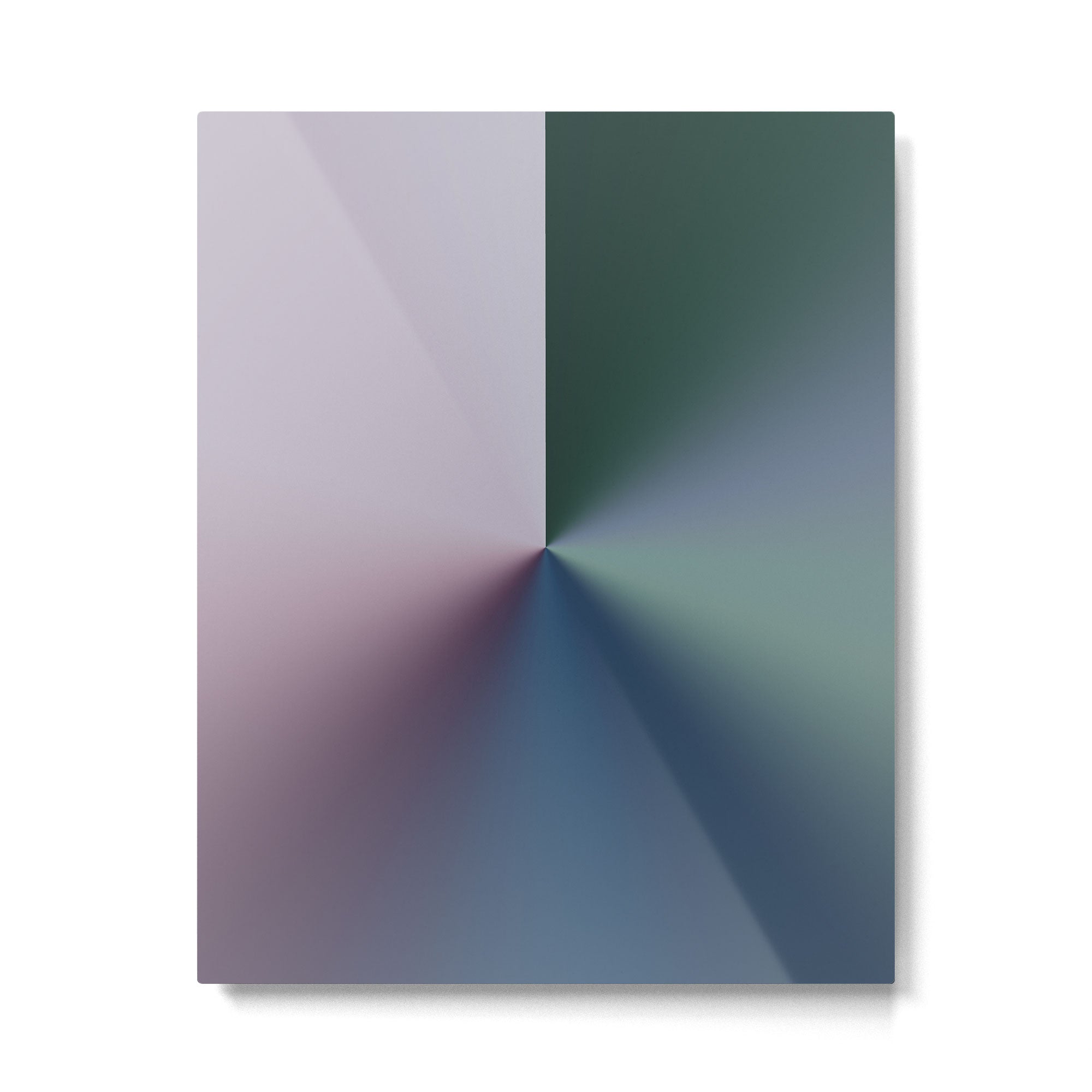 Line Gradient / Papa Green & French Grey Metal Print Gallery Image 4