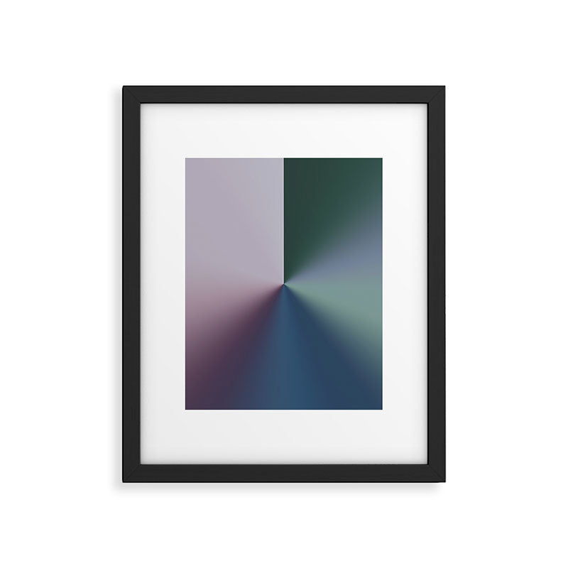 Line Gradient / Papa Green & French Grey Framed Art Print Gallery Image 4