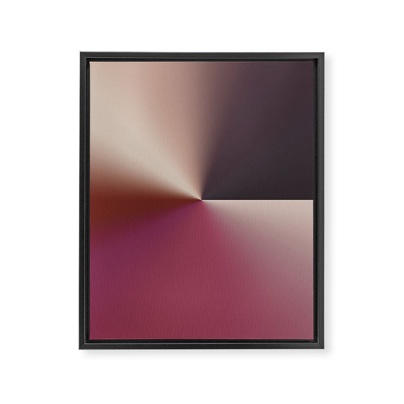 Line Gradient / Vanilla Wafer & Thunder Purple Framed Canvas Print Gallery Image 6