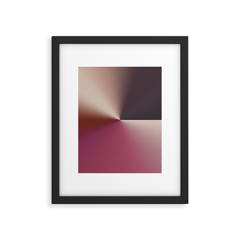 Line Gradient / Vanilla Wafer & Thunder Purple Framed Art Print Gallery Image 4