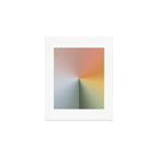 Line Gradient / Xanadu & Grey Asparagus Art Print Gallery Image 1