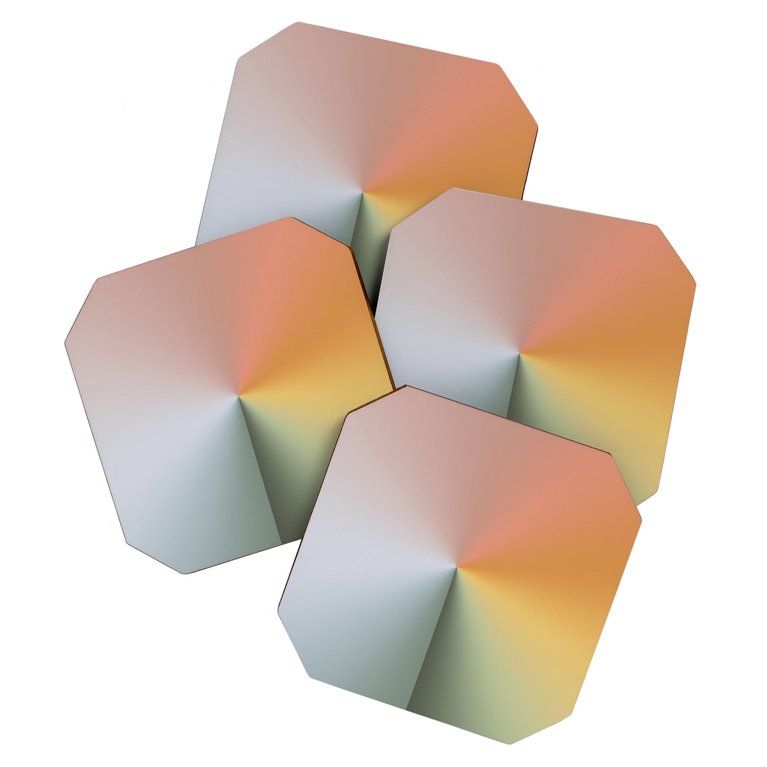 Line Gradient / Xanadu & Grey Asparagus Coaster Gallery Image 1