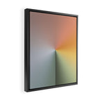 Line Gradient / Xanadu & Grey Asparagus Framed Canvas Print Gallery Image 2