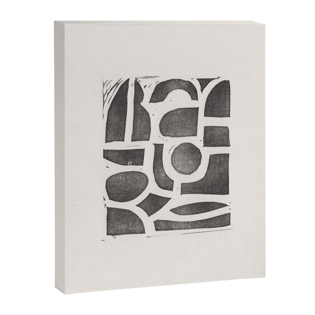 Linocut Abstract #2 Canvas Print Gallery Image 6
