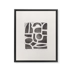 Linocut Abstract #2 Framed Canvas Print Gallery Image 6