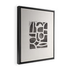 Linocut Abstract #2 Framed Canvas Print Gallery Image 2