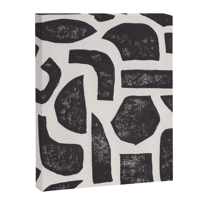 Linocut Abstract #3 Canvas Print Gallery Image 1
