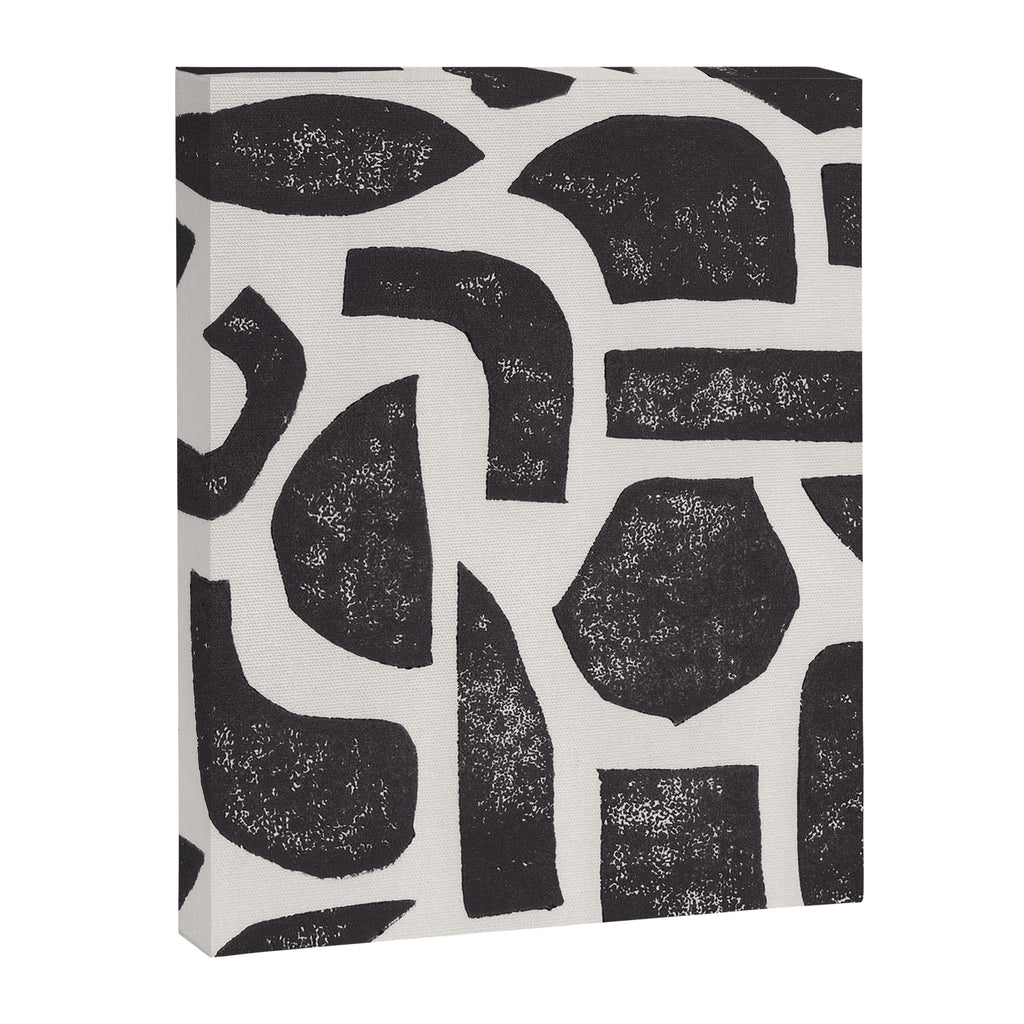 Linocut Abstract #3 Canvas Print Gallery Image 6