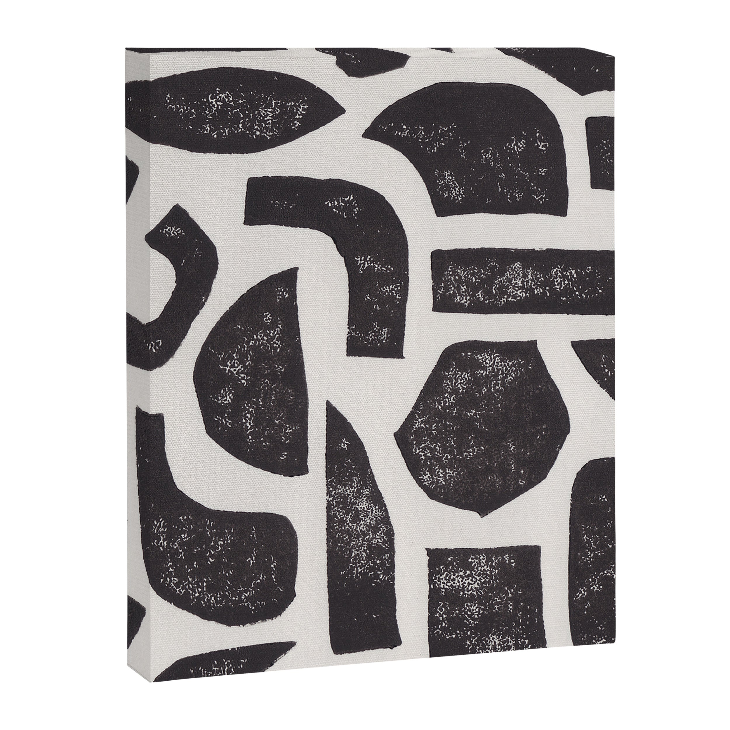 Linocut Abstract #3 Canvas Print Gallery Image 6