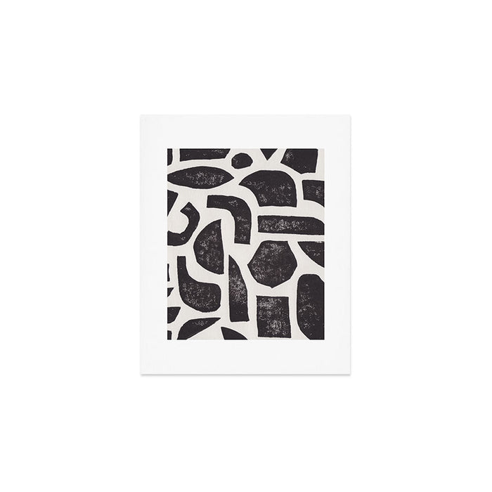 Linocut Abstract #3 Art Print Gallery Image 1