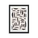 Linocut Abstract #4 Framed Art Print Gallery Image 3