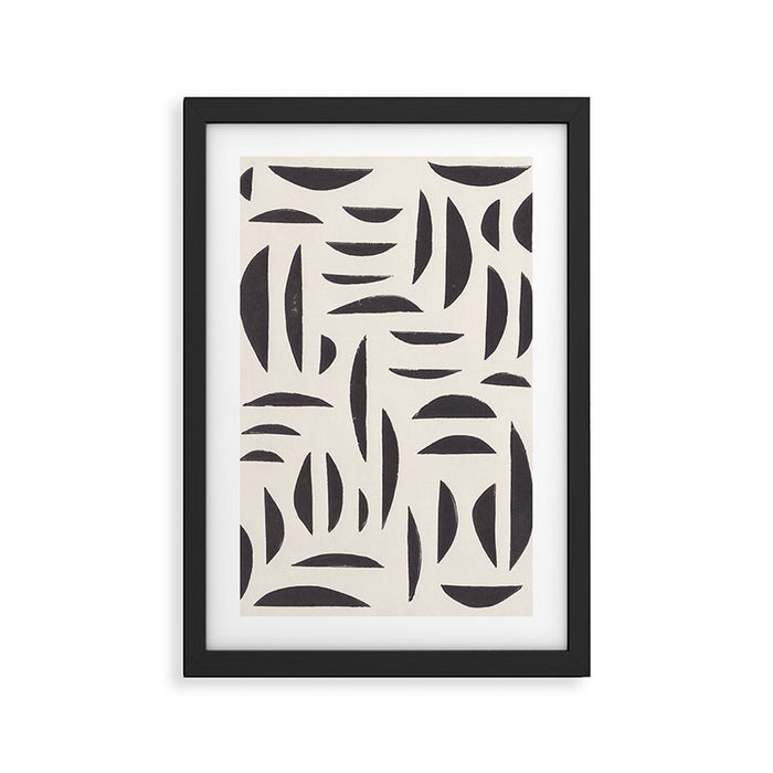 Linocut Abstract #4 Framed Art Print Gallery Image 1
