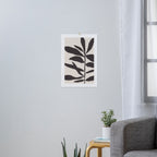 Linocut Branch #3 / Black & White Art Print Gallery Image 3