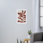 Linocut Branch #3 / Saffron Red Art Print Gallery Image 3