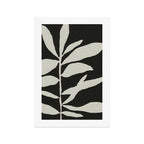 Linocut Branch #3 / White & Black Art Print Gallery Image 1