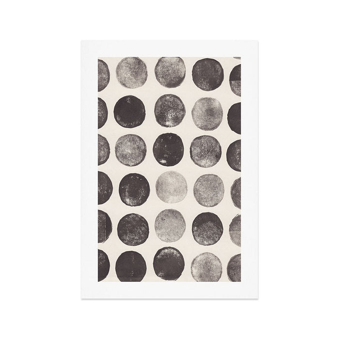 Linocut Circle Pattern Art Print Gallery Image 1