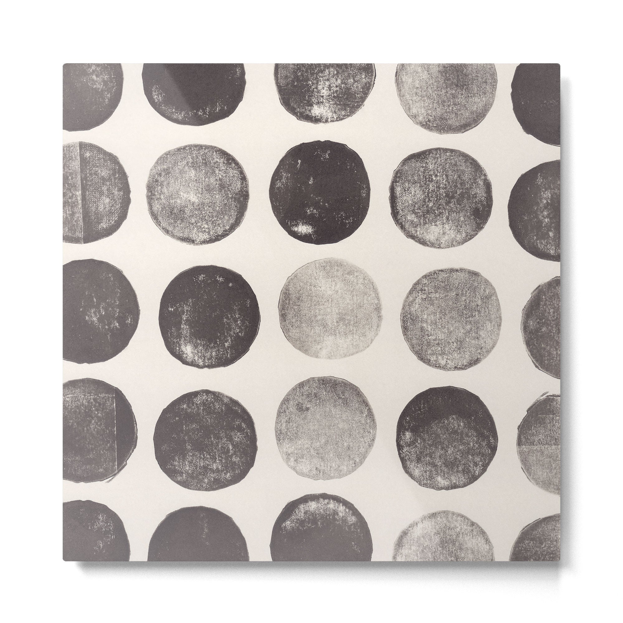 Linocut Circle Pattern Metal Print Gallery Image 2