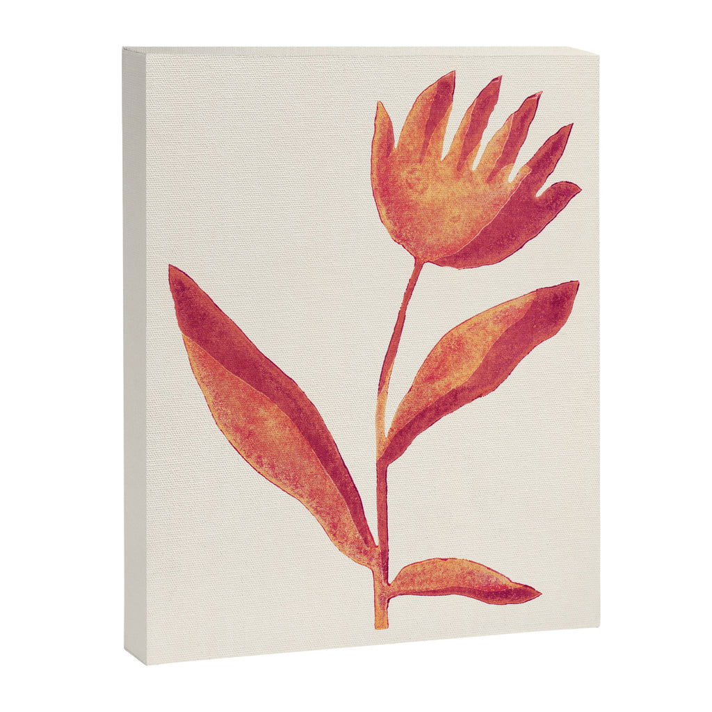 Linocut Flower / Viva Magenta Canvas Print Gallery Image 6