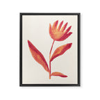 Linocut Flower / Viva Magenta Framed Canvas Print Gallery Image 6