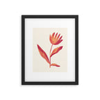 Linocut Flower / Viva Magenta Framed Art Print Gallery Image 5