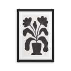Linocut Flowers #2 Framed Art Print Gallery Image 3