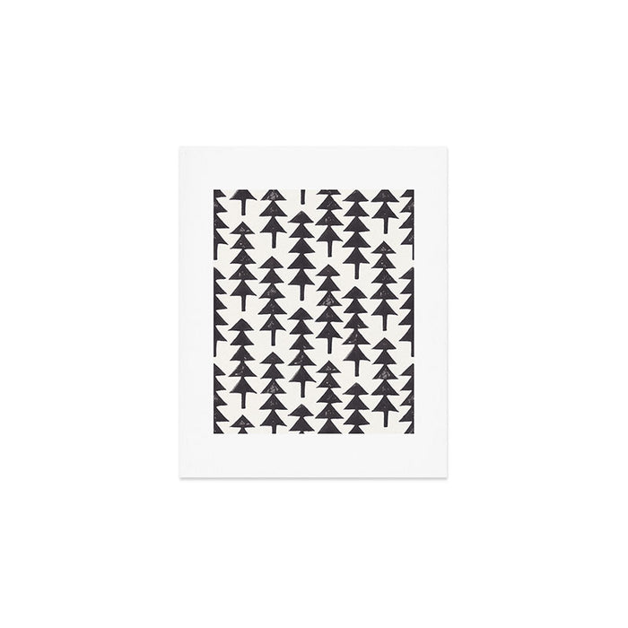 Linocut Forest Art Print Gallery Image 1